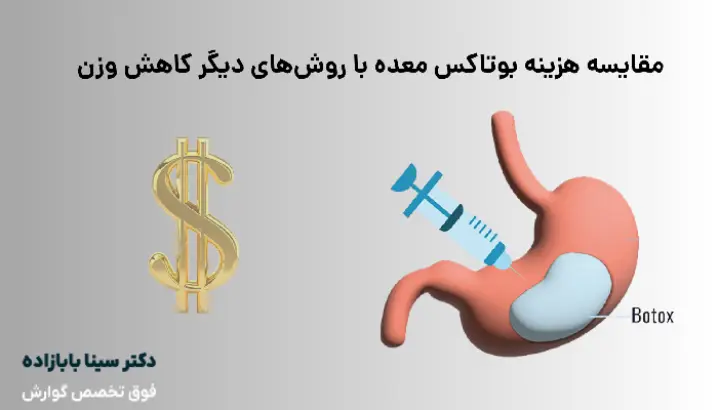 مقایسه هزینه بوتاکس معده با روشهای دیگر کاهش وزن